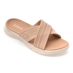 Papuci SKECHERS bej