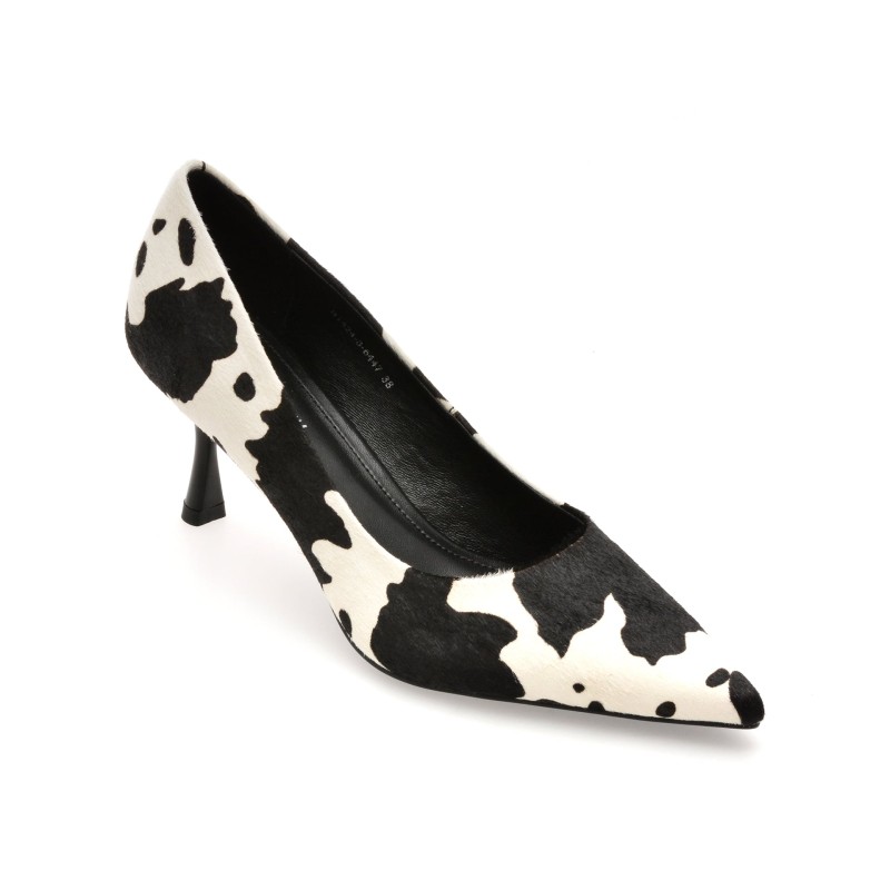 Pantofi eleganti EPICA PREMIUM alb-negru