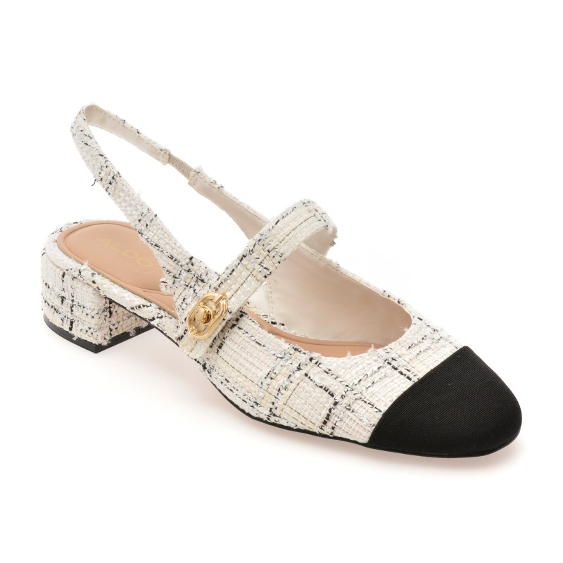 Pantofi eleganti ALDO alb-negru