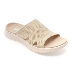 Papuci SKECHERS bej