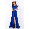 Rochie eleganta lunga Penelope royal cu trandafiri pretiosi