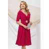 Rochie eleganta Pretty Girl in clos de ocazie zmeura cu cordon detasabil