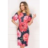 Rochie de vara Effect cu imprimeu floral amplu si maneci bufante