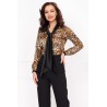 Bluza eleganta InPuff cu imprimeu leopard
