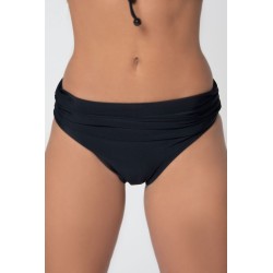 Slip costum de baie negru cu talie inalta