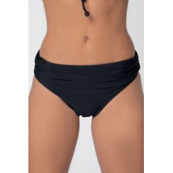 Slip costum de baie negru cu talie inalta
