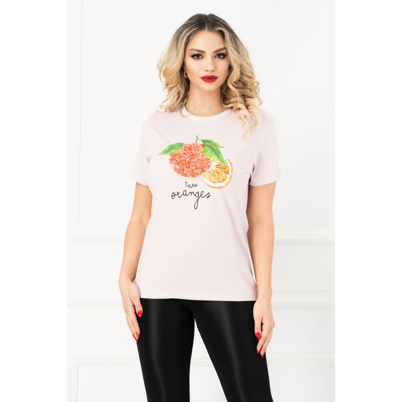 Tricoul lila Two Oranges cu imprimeu 3D