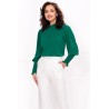 Bluza eleganta verde cu mansete elastice
