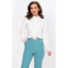 Bluza eleganta alba InPuff cu dantela delicata