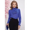 Bluza eleganta albastru royal cu glitter si jabou amplu