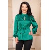 Bluza dama eleganta InPuff satinata verde