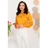 Bluza dama eleganta galbena InPuff cu buline albe