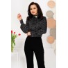 Bluza dama eleganta neagra InPuff cu buline albe