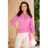 Bluza dama roz din voal petrecuta