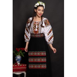 Brau dama traditional Petunia brodat cu simbolul stelei