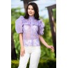 Camasa din organza lila brodata
