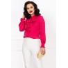 Camasa texturata cu jabou amplu eleganta ciclame