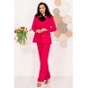 Compleu dama office fucsia cu vesta integrata si sacou