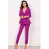 Compleu dama magenta elegant InPuff cu peplum