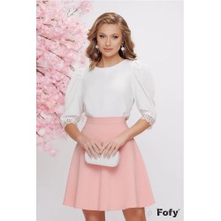 Fusta office roz in clos cu buzunare