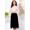 Fusta midi neagra din tulle cu perle