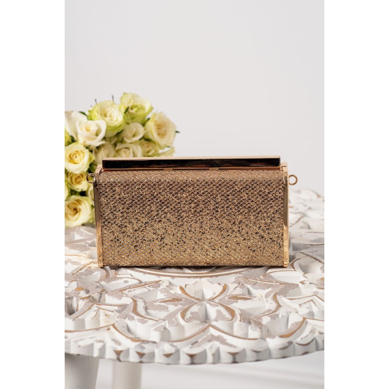 Geanta dama eleganta Darla aurie cu paiete discrete