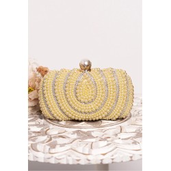 Geanta de cununie Parfois butter decorata cu perle si strassuri