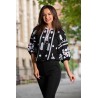 Bluza traditionala neagra din vascoza cu broderie florala