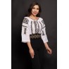 Ie dama Catrina cu broderie neagra in romburi si fir aurit