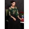 Ie dama traditionala verde Minodora cu broderie aurie