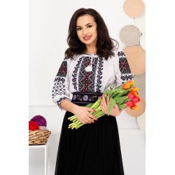 Ie dama traditionala Irena din bumbac cu simbolul rombului