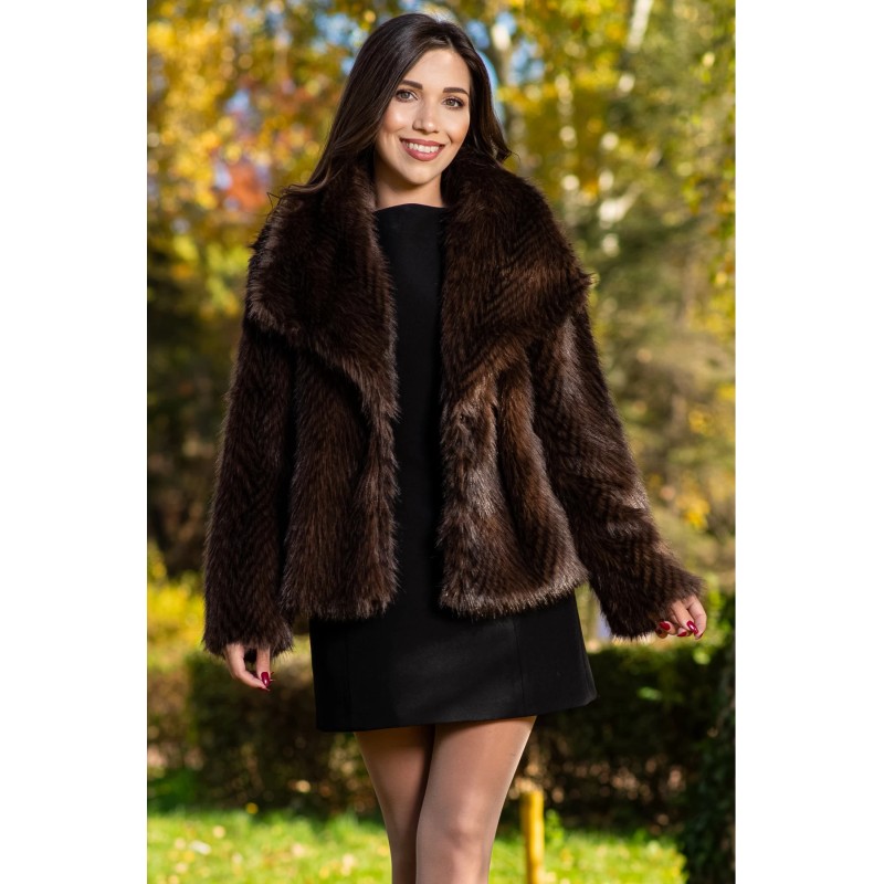 Haina de blana artificiala Barbara maro
