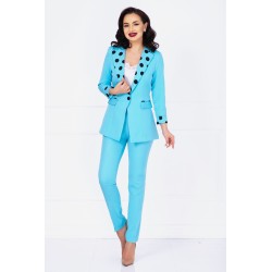 Pantaloni dama baby blue Trendya conici