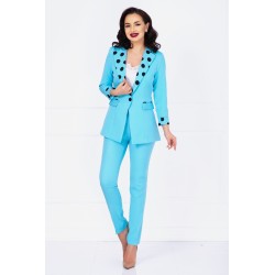 Pantaloni dama baby blue Trendya conici