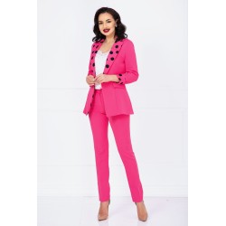 Pantaloni office conici Trendya fucsia