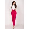 Pantaloni fuchsia InPuff lejeri cu cordon in talie