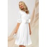 Rochie de ocazie Pretty Girl ivoire in clos cu cordon tip funda