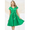 Rochie eleganta Pretty Girl verde in clos cu cordon detasabil
