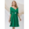 Rochie eleganta Pretty Girl in clos de ocazie verde cu cordon detasabil