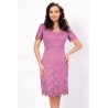 Rochie de ocazie lila conica brodata