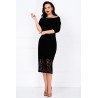 Rochie de ocazie midi din dantela neagra