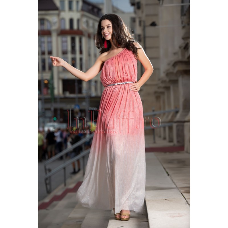 Rochie Pretty Girl de seara lunga din crepe in degrade