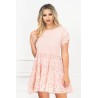 Rochie de vara roz lejera cu broderie englezeasca