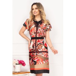 Rochie de vara din vascoza cu imprimeu geometric