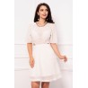 Rochie de zi eleganta alba cu decupaj la spate