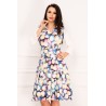 Rochie de zi Agapia in clos cu buline multicolore si maneci cu volanas