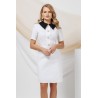 Rochie office Pretty Girl usor evazata din tesatura texturata din bumbac