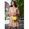 Rochie de zi in clos cu imprimeu pastelat