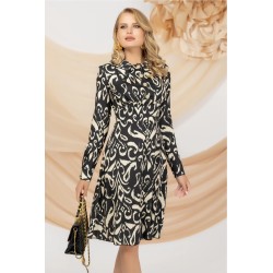 Rochie de zi Pretty Girl midi in clos imprimata