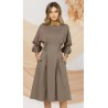 Rochie cafenie Pretty Girl de zi din Lyocell